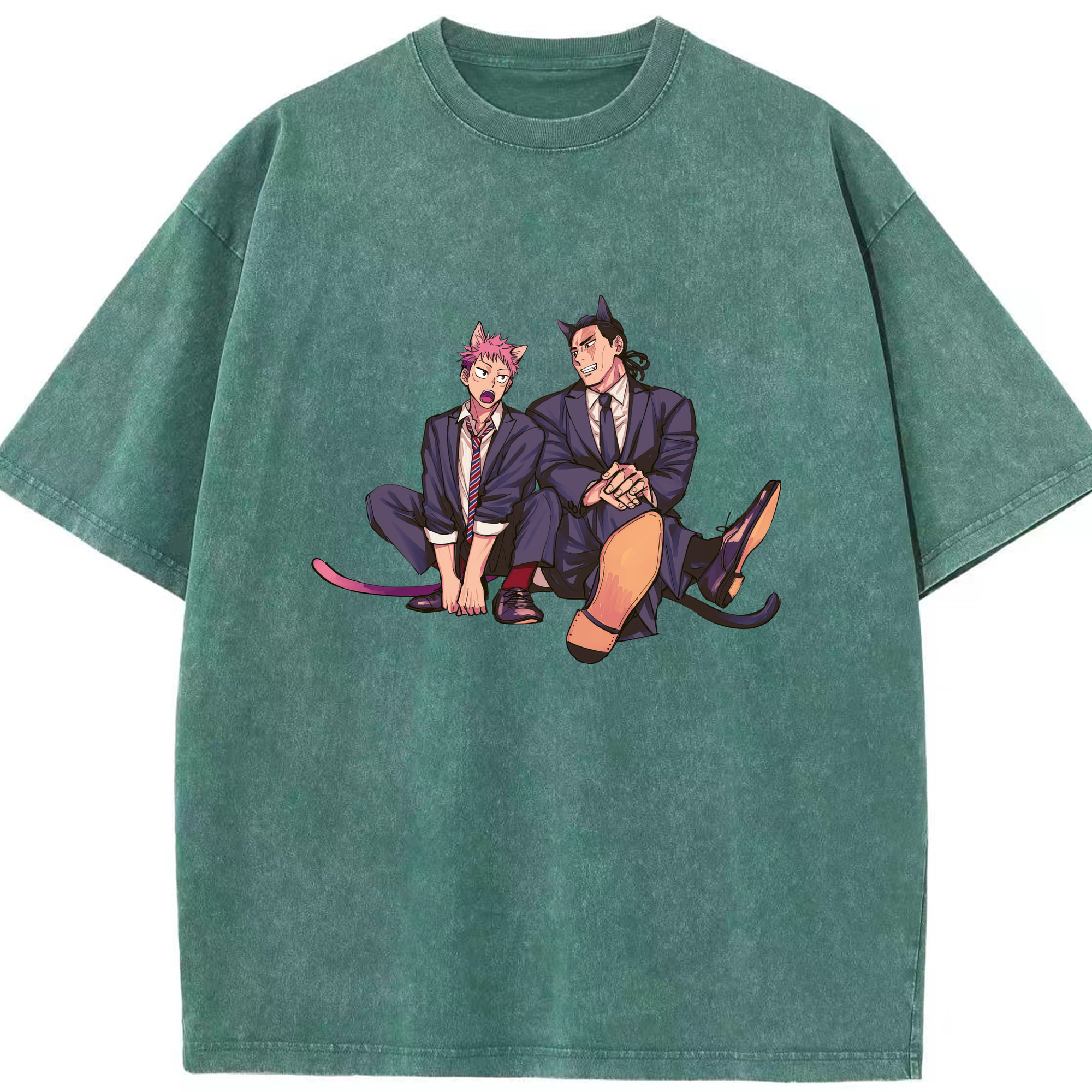 （画像用） 呪術廻戦 Jujutsu Kaisen 綿100% ヴィンテージ風 半袖Tシャツ（フロントプリント）